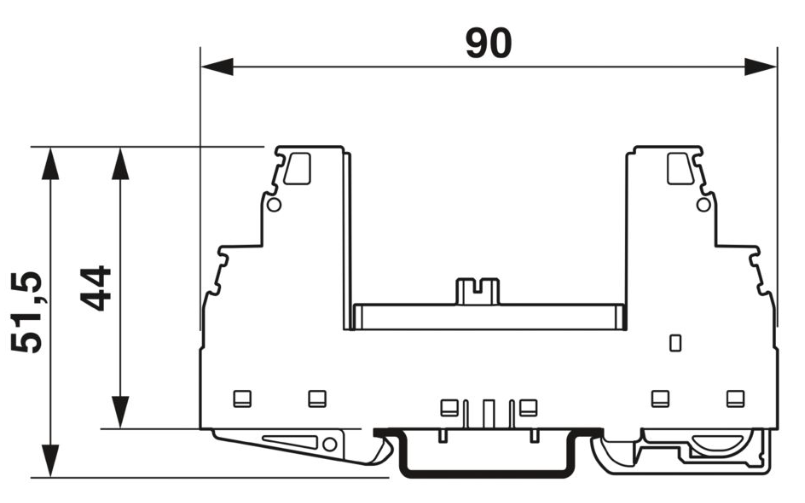 PT 2X2-BE-電涌保護器-基座 2839208